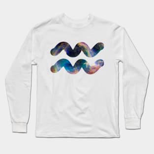 Cosmic Aquarius Galaxy Long Sleeve T-Shirt